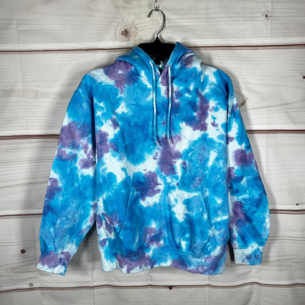 La Detresse Tie Dye Blueberry Mystic Hoodie Womens‎ XS Long Sleeve Streetwear